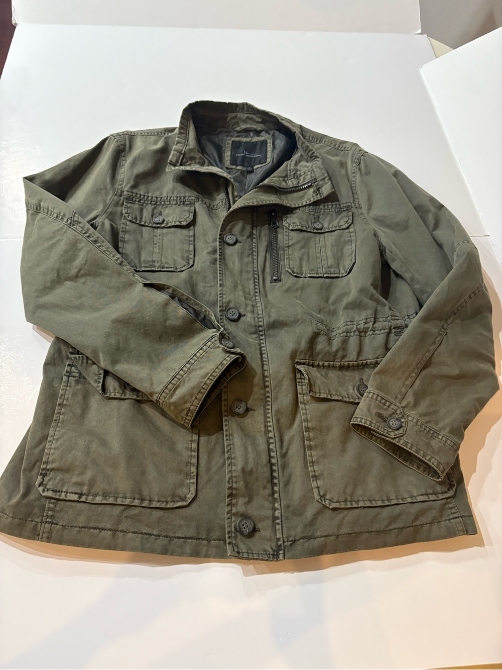 Marc Anthony Men's Olive Field Jacket - Casual Utility Coat, size large